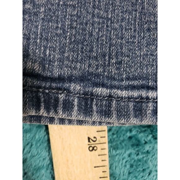 Levis 505 Jeans Size 12 Short Womens Blue Stretch Pants Mid Rise Curvy Straight - Picture 9 of 15